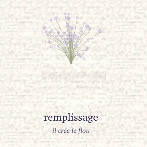 Dessin d’une tige de remplissage aux fleurons minuscules