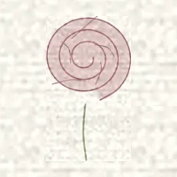 Petit dessin d’une fleur focale à large corolle